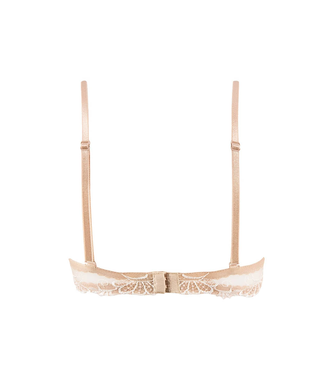 Soutien-gorge Bandeau Bretelles Amovibles Collection De Lingerie Permanente Dressing Floral De Chez Lise Charmel, Coloris Ambre Nacre. 4 Soutien-gorge Bandeau Bretelles Amovibles Collection De Lingerie Permanente Dressing Floral De Chez Lise Charmel, Coloris Ambre Nacre. – Image 2