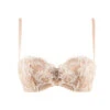 Soutien-gorge Bandeau Bretelles Amovibles Collection De Lingerie Permanente Dressing Floral De Chez Lise Charmel, Coloris Ambre Nacre.  -Sous Vêtement Soldes Magasin ACC5688 AN