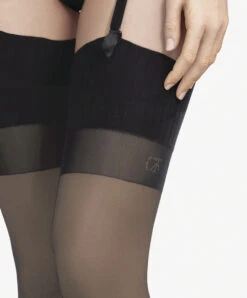 Bas Chantal Thomass Transparent 15D Motif Baguette Arrière à Pointes Renforcées.  -Sous Vêtement Soldes Magasin Bas couture 15D baguette arriere Chantal Thomass Ligne Bas et Collants Noir TT1770 NOIR 3