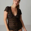 Simone Perele Body En Dentelle Sans Armatures Simone Pérèle Collection De Lingerie Permanente Karma Coloris Noir. -Sous Vêtement Soldes Magasin Body en dentelle sans armatures Simone Perele Karma noir 12V510 015 1