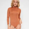 Body Manches Longues Caramel Col Haut Collection Nightwear De Chez Lingadore. -Sous Vêtement Soldes Magasin Body manches longues caramel Lingadore Lingadore nightwear cuir marron 1400BD 1 287 BRWN 1