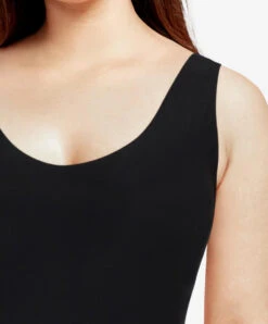 Body Paddé Noir à Pressions Collection Essentielle Soft Stretch De Chez Chantelle.  -Sous Vêtement Soldes Magasin Body padde a pression Chantelle soft stretch noir C16A80 011 3