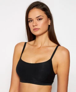 Bralette Paddée Bretelles Réglables Noire Invisible Collection Essentielle Soft Stretch De Chez Chantelle.