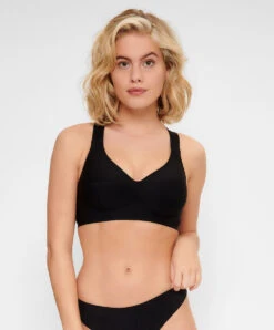 Brassière Invisible Paddée Sans Armatures Noire Collection Lingerie Basique Par Lingadore.