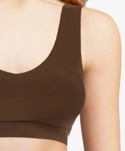 Brassière Paddée Col V Brune Invisible Collection Essentielle Soft Stretch De Chez Chantelle.  -Sous Vêtement Soldes Magasin Brassiere paddee col v Chantelle soft stretch noyer brun C16A10 0ST 3