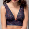 Soutien-gorge Bralette Sans Armatures Collection Parcours Fashion De La Marque De Lingerie Antigel Par Lise Charmel. -Sous Vêtement Soldes Magasin Brassiere seduction bralette Antigel de Lise Charmel Parcours Fahsion bleu fuego bleu fonce ELH6220 BF 4