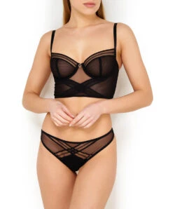 Bustier Court Sexy Soir Adrénaline De La Marque De Lingerie Antigel Par Lise Charmel. -Sous Vêtement Soldes Magasin Bustier court sexy Antigel de Lise Charmel Soir Adrenaline noir ECG5295 NO 503