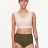 Culotte Taille Haute Kaki Invisible Collection Essentielle Soft Stretch De Chez Chantelle.   -Sous Vêtement Soldes Magasin C26470 079 7