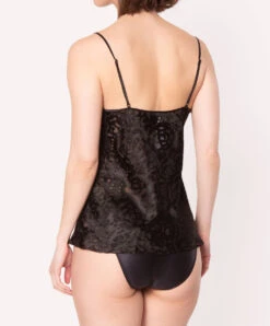 Caraco En Soie Et Viscose Collection De Lingerie Permanente Dressing Floral De Chez Lise Charmel, Coloris Noir. 7 Caraco En Soie Et Viscose Collection De Lingerie Permanente Dressing Floral De Chez Lise Charmel, Coloris Noir. -Sous Vêtement Soldes Magasin Caraco Lise Charmel Dressing Floral noir ALC4288 NO 502