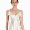 Caraco En Soie Aubade Collection Nightwear De Luxe Toi Mon Amour (ex. Soie D'Amour) Coloris Nacre. -Sous Vêtement Soldes Magasin Caraco en soie fines bretelles Soie d Amour Aubade nacre MS38 NACR 1
