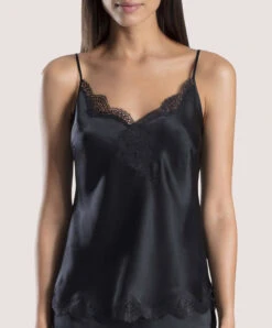 Caraco En Soie Aubade Collection Nightwear De Luxe Toi Mon Amour (ex. Soie D'Amour) Coloris Noir.