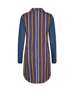 Chemise De Nuit De La Collection Every Night In Skiny De Chez Skiny Bodywear.  -Sous Vêtement Soldes Magasin Chemise de nuit Every night in Skiny Skiny bleu fonce S 080564 S063 11