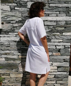 Chemise De Nuit De La Collection Lingerie De Nuit Croco9 De La Marque Canat. 5 Chemise De Nuit De La Collection Lingerie De Nuit Croco9 De La Marque Canat. -Sous Vêtement Soldes Magasin Chemise de nuit en coton Canat Croco9 blanc 1