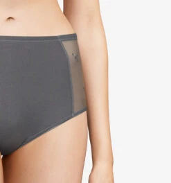Culotte Haute Chantelle Lingerie De La Collection Every Curve Coloris Gris Ardoise. -Sous Vêtement Soldes Magasin Culotte haute Chantelle every curve ardoise gris C16B80 047 3