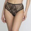 Slip Haut De La Collection Lingerie De Luxe Déesse En Glam Par Lise Charmel.  -Sous Vêtement Soldes Magasin Culotte haute Lise Charmel Deesse en glam noir or ACH0315 OG 1