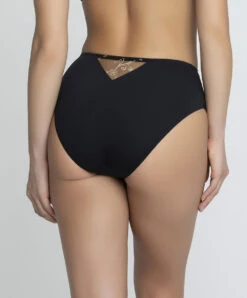 Slip Haut De La Collection Lingerie De Luxe Déesse En Glam Par Lise Charmel.  -Sous Vêtement Soldes Magasin Culotte haute Lise Charmel Deesse en glam noir or ACH0315 OG 2