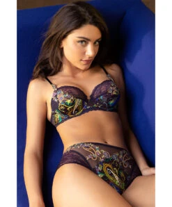 Slip Haut De La Collection Lingerie De Luxe Dentelle Cashmer Par Lise Charmel. 11 Slip Haut De La Collection Lingerie De Luxe Dentelle Cashmer Par Lise Charmel. -Sous Vêtement Soldes Magasin Culotte haute Lise Charmel Dentelle cashmer emaux cashmer prune ACH0351 EC fashion 4