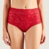 Culotte Haute Rouge De La Collection Lingerie Permanente Rosessence Par Aubade Paris. -Sous Vêtement Soldes Magasin Culotte haute Rosessence gala Aubade rouge HK24 GALA 12