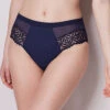 Simone Perele Culotte Taille Haute Instant De Chez Simone Pérèle. 2 Simone Perele Culotte Taille Haute Instant De Chez Simone Pérèle. -Sous Vêtement Soldes Magasin Culotte haute Simone Perele Instant Bleu fonce 13H770 541 face