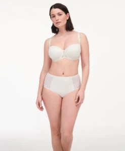 Culotte Maintien Taille Haute Chantelle De La Collection Quotidienne Bold Curve, Coloris Ivoire Multicolore.  -Sous Vêtement Soldes Magasin Culotte maintien taille haute Chantelle Bold Curve ivoire multicolore nacre C13M80 0EN 3