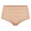 Culotte Haute à Rayures Texturées Collection Soft Stretch Stripes Coloris Sirocco (=peau) De Chez Chantelle Paris.  -Sous Vêtement Soldes Magasin Culotte taille haute Chantelle soft stretch stripes sirocco chair C20D70 00Q packshot 10