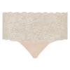Culotte Taille Haute Soft Stretch Chantelle.  -Sous Vêtement Soldes Magasin Culotte taille haute dentelle Chantelle soft stretch beige dore C11G80 01N