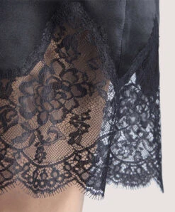 Kimono En Soie Aubade Collection Nightwear De Luxe Toi Mon Amour (ex. Soie D'Amour) Coloris Noir. -Sous Vêtement Soldes Magasin Deshabille en soie Soie d Amour Aubade noir MS65 NOIR 3