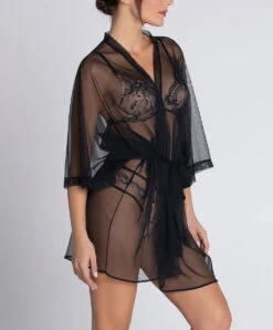 Déshabillé Sexy Transparent Lise Charmel De La Collection Lingerie De Charme Follement Sexy En Coloris Nude Sexy. -Sous Vêtement Soldes Magasin Deshabille sexy Lise Charmel Follement sexy nude sexy ALH2045 NS 6