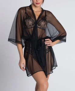 Déshabillé Sexy Transparent Lise Charmel De La Collection Lingerie De Charme Follement Sexy En Coloris Nude Sexy. -Sous Vêtement Soldes Magasin Deshabille sexy Lise Charmel Follement sexy nude sexy ALH2045 NS 8