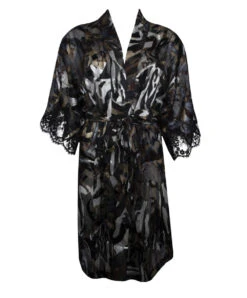 Déshabillé Sexy En Soie Et Viscose Lise Charmel De La Collection Lingerie De Charme Glamour Couture. -Sous Vêtement Soldes Magasin Deshabille sexy Lise Charmel Glamour Couture noir ALH2007 NO 10