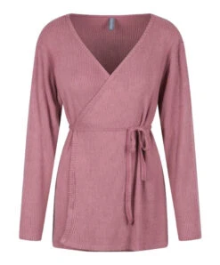 Ensemble Pyjama Femme Palazzo "Cream" Avec Veste Collection Nightwear De Chez Lingadore. -Sous Vêtement Soldes Magasin Ensemble pyjama Palazzo dusty cedar Lingadore Lingadore nightwear bois de rose 6910SET 34 CEDR 11