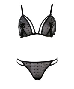 Ensemble Sexy Retro De La Collection Lingerie érotique Boites à Désir Par Aubade.   -Sous Vêtement Soldes Magasin Ensemble sexy retro Boite a Desir Aubade Noir P080G 1001