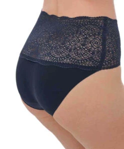 Slip Haut Invisible Stretch En Dentelle Collection Lace Ease De Chez Fantasie Lingerie.  -Sous Vêtement Soldes Magasin FL2330 NAY Fantasie Navy Lace Ease 2