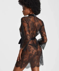 Kimono Aubade De La Collection Histoire D'un Soir. 9 Kimono Aubade De La Collection Histoire D'un Soir. -Sous Vêtement Soldes Magasin Kimono histoire d un soir Aubade noir RZ65 NOIR 2