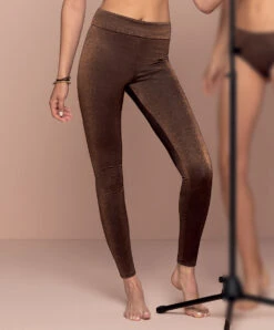 Leggings Collection à Paillettes Disco Dentelle Coloris Cuivre De Chez Antigel Par Lise Charmel.