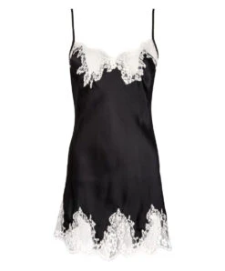 Nuisette Baby Doll Splendeur Soie Lise Charmel. -Sous Vêtement Soldes Magasin Nuisette babydoll soie Lise Charmel Splendeur Soie noir ALC1780 SN packshot face