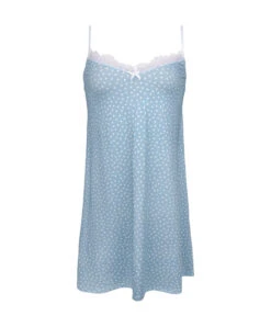 Nuisette Charme Collection Pois Sixties De Chez Antigel Par Lise Charmel, Coloris Bleu Sterling. -Sous Vêtement Soldes Magasin Nuisette charme Antigel de Lise Charmel Pois Sixties bleu sterling pois blanc ELH1092 BS 10