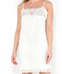 Nuisette Charme Nacre Collection Précieux Diadème De La Marque De Lingerie De Luxe Lise Charmel.  -Sous Vêtement Soldes Magasin Nuisette charme Lise Charmel precieux diademe nacre ALG1032 NA 1