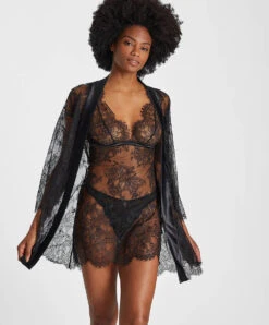 Nuisette Aubade De La Collection Histoire D'un Soir. 10 Nuisette Aubade De La Collection Histoire D'un Soir. -Sous Vêtement Soldes Magasin Nuisette histoire d un soir Aubade noir RZ40 NOIR