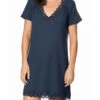 Nuisette Manches Courtes Collection Homewear Simply Perfect En Coloris Bleu Marine De Chez Antigel Par Lise Charmel. -Sous Vêtement Soldes Magasin Nuisette manches courtes Antigel de Lise Charmel Simply perfect bleu marine FNA1006 BM 1