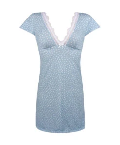 Nuisette Sexy Collection Pois Sixties De Chez Antigel Par Lise Charmel, Coloris Bleu Sterling. -Sous Vêtement Soldes Magasin Nuisette sexy Antigel de Lise Charmel Pois Sixties bleu sterling pois blanc ELH1292 BS 10