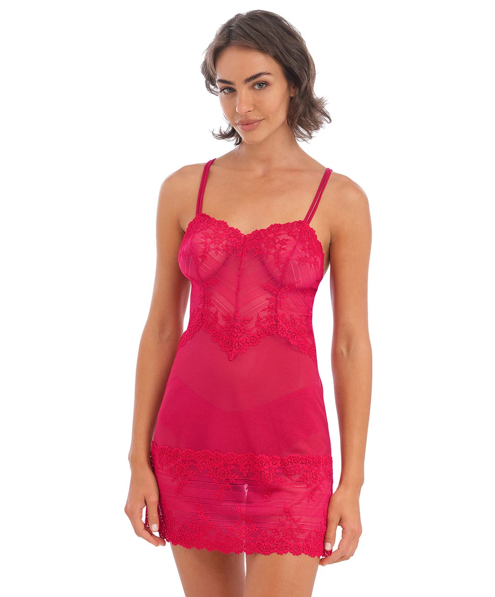 Nuisette Sexy Wacoal Collection Embrace Lace Coloris Persian Red. 6 Nuisette Sexy Wacoal Collection Embrace Lace Coloris Persian Red. – Image 4