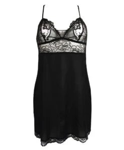 Nuisette Sexy En Soie Ligne Sublime En Dentelle De La Marque De Lingerie Française Lise Charmel.  -Sous Vêtement Soldes Magasin Nuisette sexy en soie Lise Charmel Sublime en dentelle noir ALH1213 NO 101