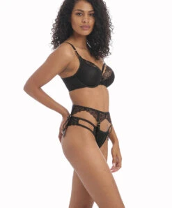 Porte-jarretelles De La Collection Temptress De Chez Freya Lingerie.  -Sous Vêtement Soldes Magasin Porte jarretelles Freya temptress noir AA400191 BLK 3