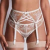 Porte-jarretelles Sexy Collection Trésor Infini De Chez Aubade, Coloris White Wind. -Sous Vêtement Soldes Magasin Porte jarretelles Tresor Infini white wind Aubade blanc et chair ID50 WHIW 501