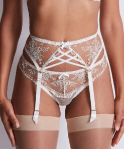 Porte-jarretelles Sexy Collection Trésor Infini De Chez Aubade, Coloris White Wind.