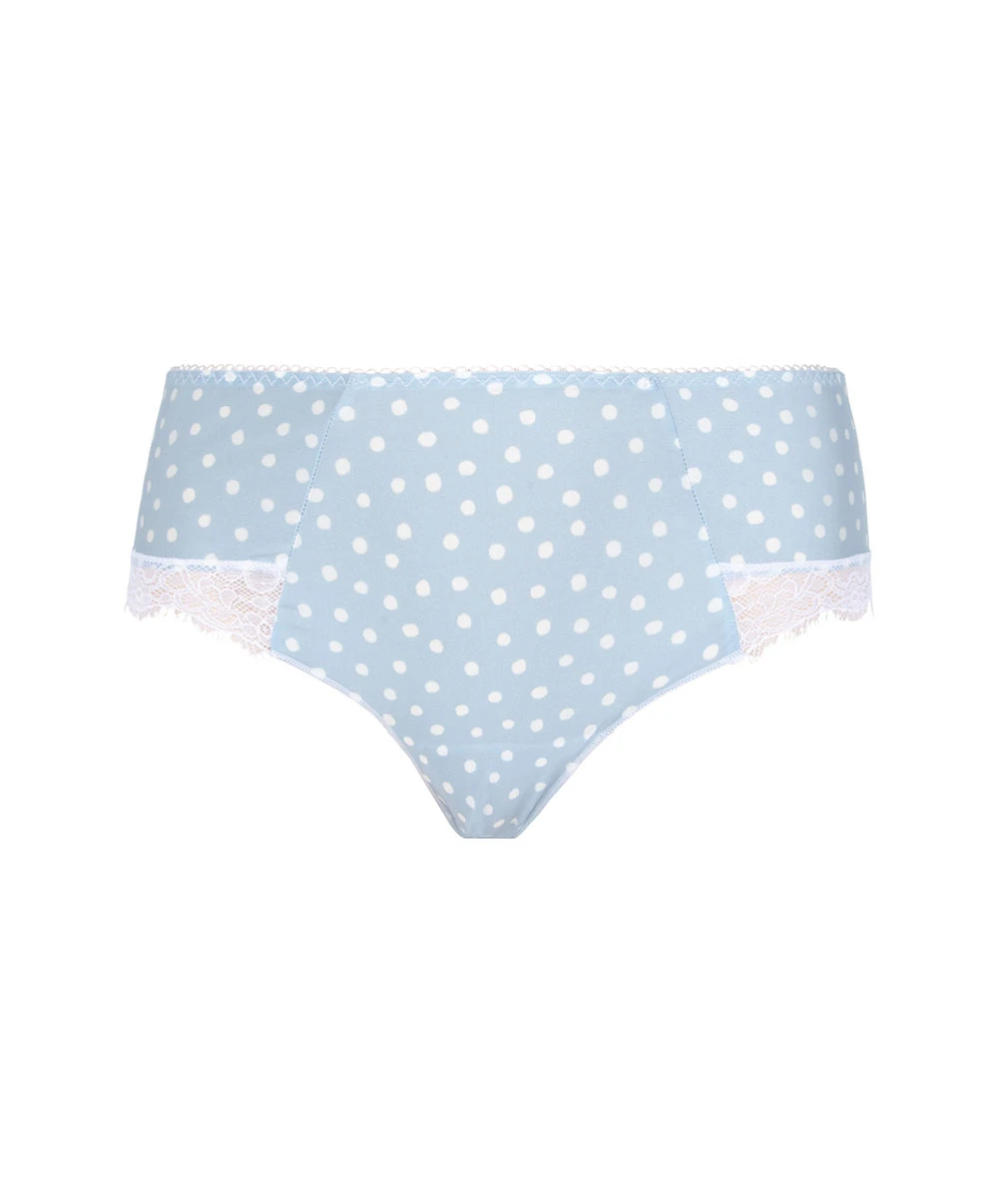 Shorty Collection Pois Sixties De Chez Antigel Par Lise Charmel, Coloris Bleu Sterling. 6 Shorty Collection Pois Sixties De Chez Antigel Par Lise Charmel, Coloris Bleu Sterling. – Image 4
