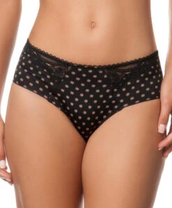 Shorty Collection Pois Glamour Par Antinéa De Lise Charmel. -Sous Vêtement Soldes Magasin Shorty Antinea de Lise Charmel Pois Glamour noir camel CCC0436 NC face