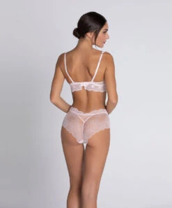 Shorty Ligne Sublime En Dentelle De La Marque De Lingerie Française Lise Charmel, Coloris Rose Sublime. -Sous Vêtement Soldes Magasin Shorty Lise Charmel Sublime en dentelle rose poudre rose sublime ACH0413 OS 5