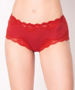 Shorty Bien-être Collection Homewear Simply Perfect En Coloris Rouge Capucine De Chez Antigel Par Lise Charmel. -Sous Vêtement Soldes Magasin Shorty bien etre Antigel de Lise Charmel Simply perfect rouge capucine rouge ENA0506 RC 501